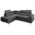L-förmiges Schlafsofa mit Bettkasten, modernes Design in Grau, Ecksofa für das Wohnzimmer
