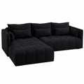 Schwarzes Ecksofa Cosmova mit Bettfunktion, 245 cm