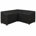 Enzeno L-förmige Gartenmöbelabdeckung, Wasserdichte Abdeckhaube für Outdoor-Ecksofa, Windfester Schutz für Gartensitzgruppe 255x255x87CM