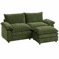 Modulares JIEXI Ecksofa mit Schlaffunktion in Chenille, U-Form für Wohnzimmer, Schlafzimmer und Büro, 204 x 132 cm